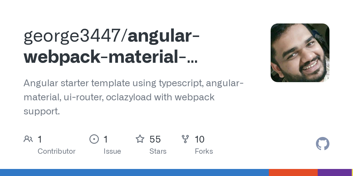 angular webpack material lazyload typescript starter template