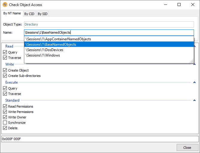 Zugriff auf das Fenster überprüfen
