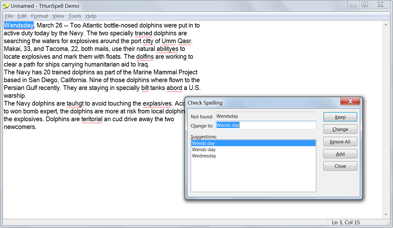 Captura de tela da demonstração