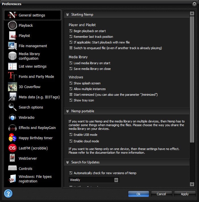 Configuración de NEMP