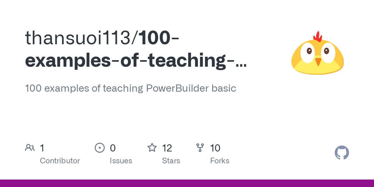 100 examples of teaching PowerBuilder basic
