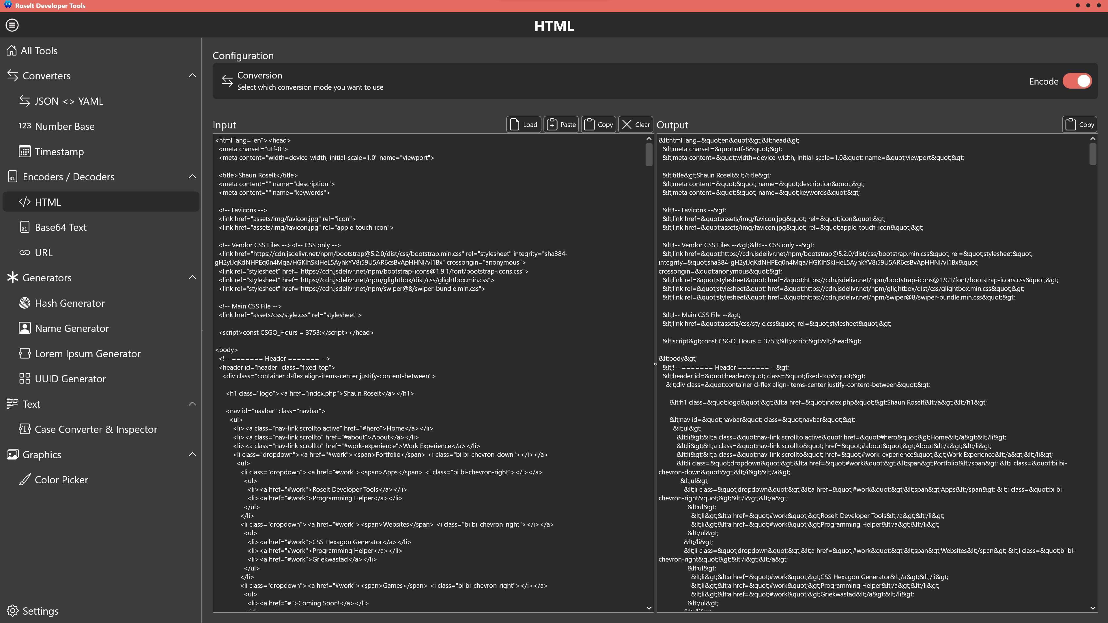 HTML -Encoder -Decoder