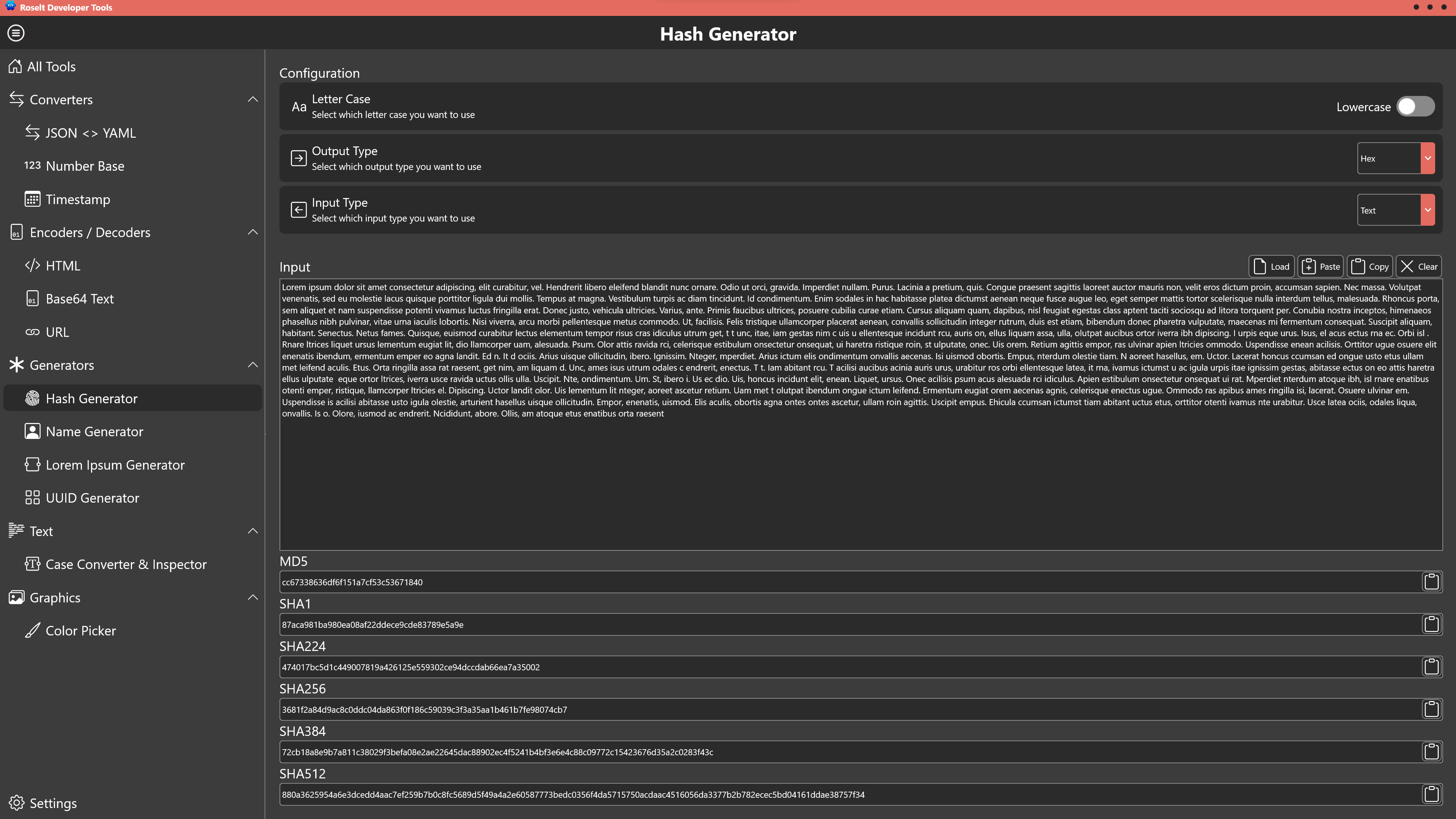 Hash -Generator