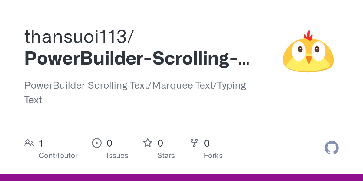 PowerBuilder Scrolling Text