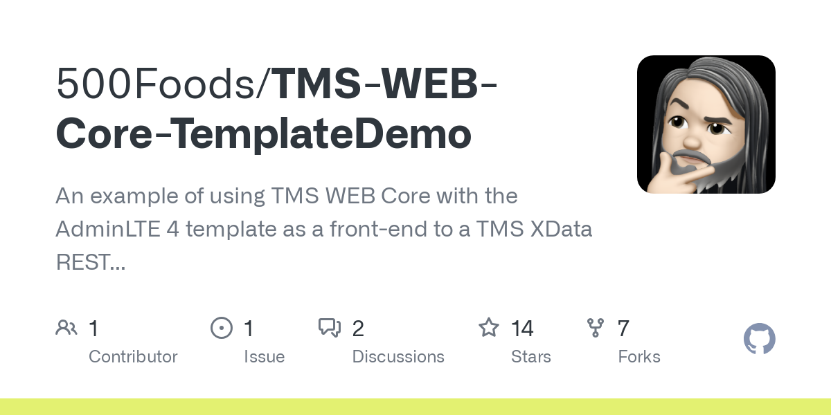 TMS WEB Core TemplateDemo