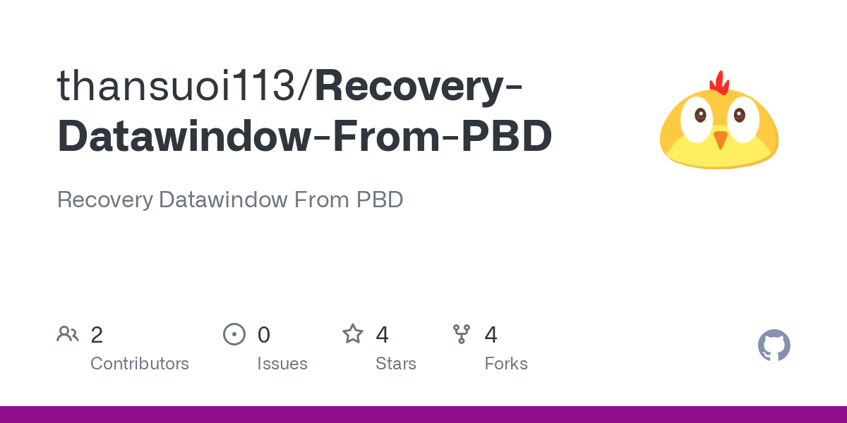 Recovery Datawindow From PBD