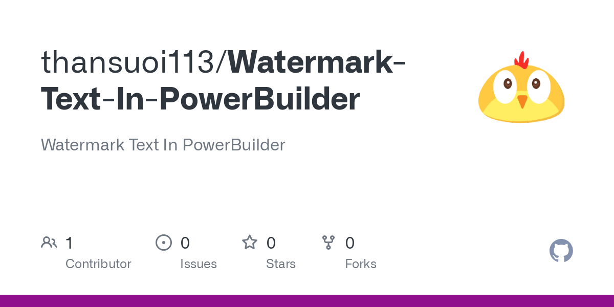 Watermark Text In PowerBuilder