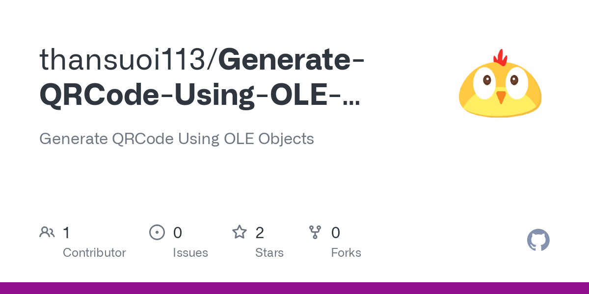 Generate QRCode Using OLE Objects