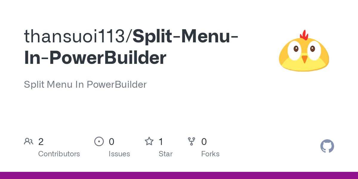 Split Menu In PowerBuilder