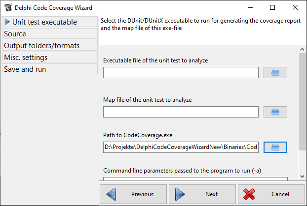 Ein Bildschirm des Assistenten