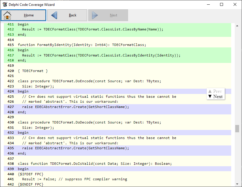 Ansicht eines Geräts (blaue Linien sind noch nicht abgedeckt)