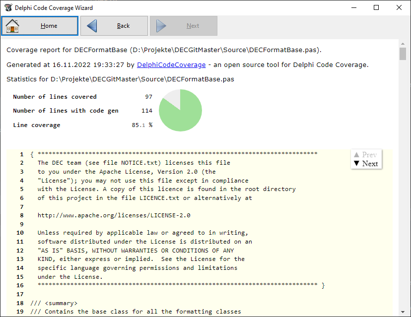 Ansicht einer Einheit 2 (oben mit der Zusammenfassung des Geräts)