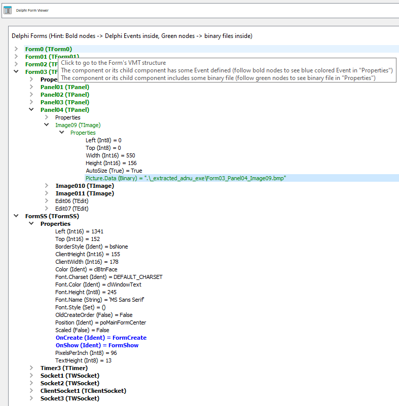 Visor de formularios de Delphi