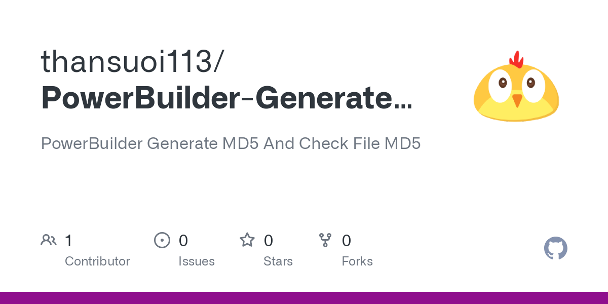 PowerBuilder Generate MD5 And Check File MD5
