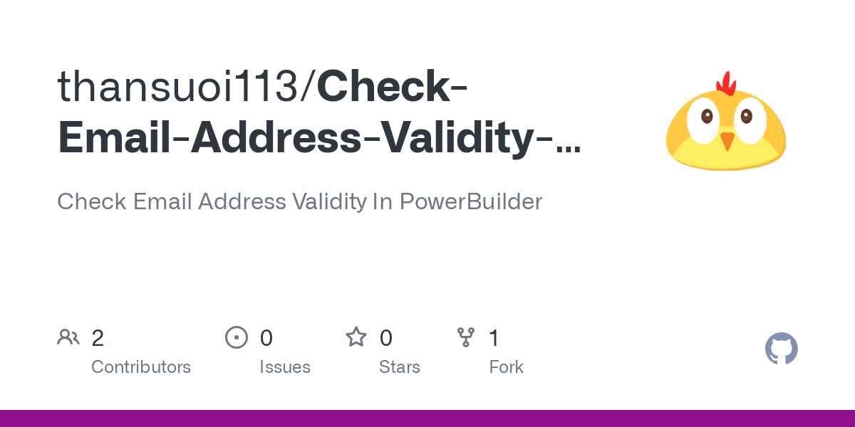 Check Email Address Validity In PowerBuilder