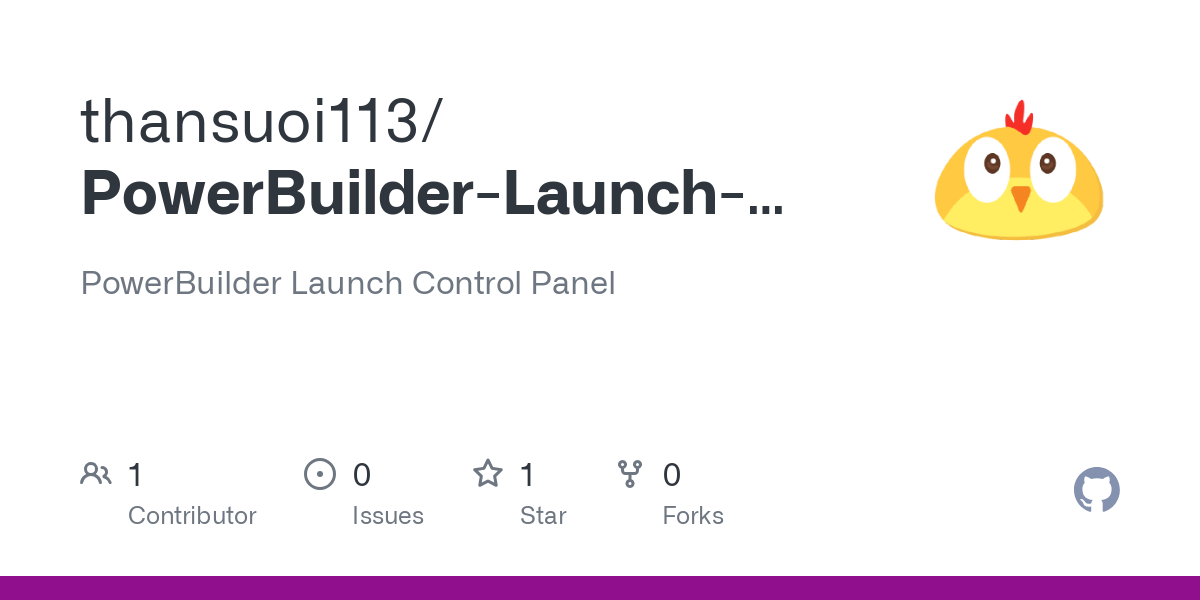 PowerBuilder Launch Control Panel