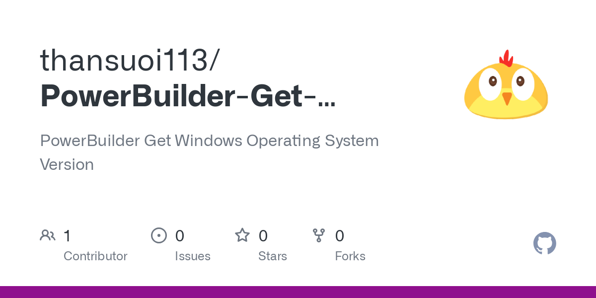 PowerBuilder Get Windows Operating System Version