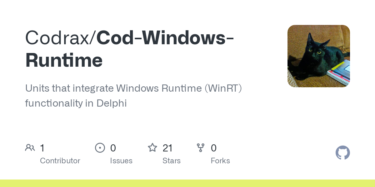 Cod Windows Runtime
