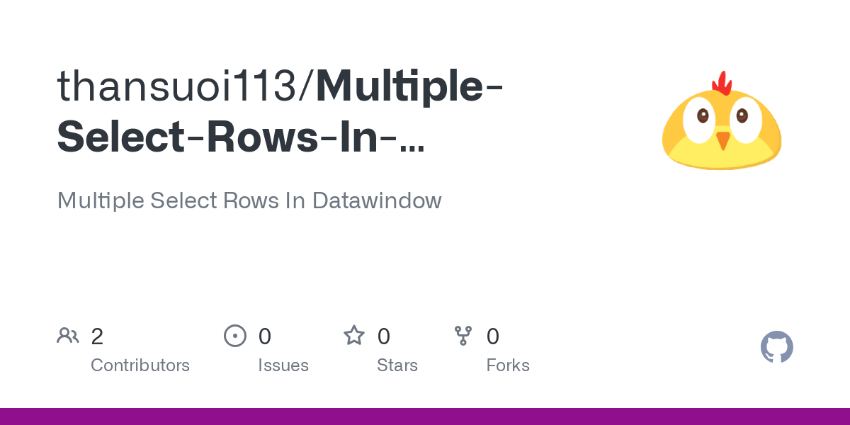 Multiple Select Rows In Datawindow