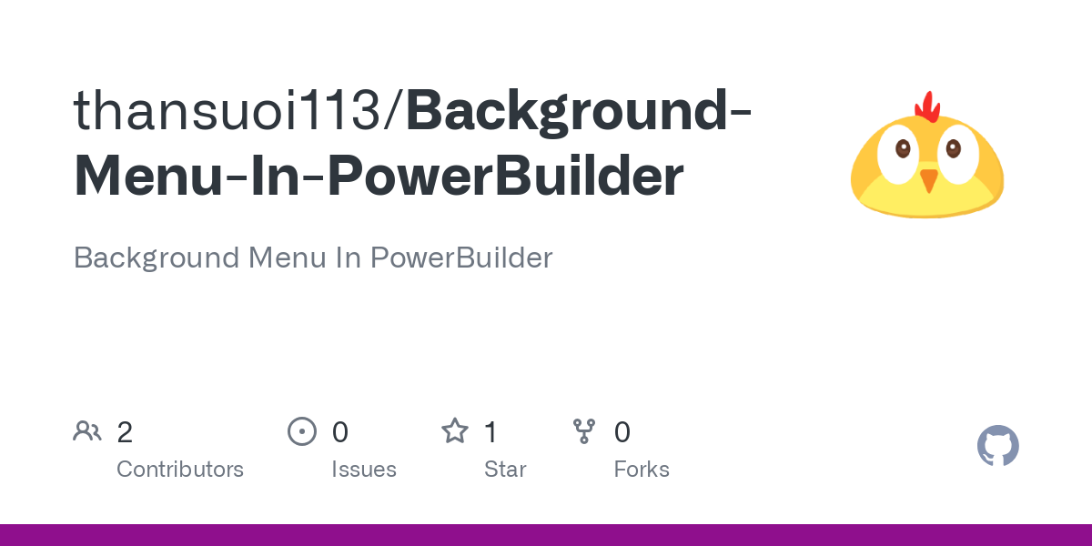 Background Menu In PowerBuilder