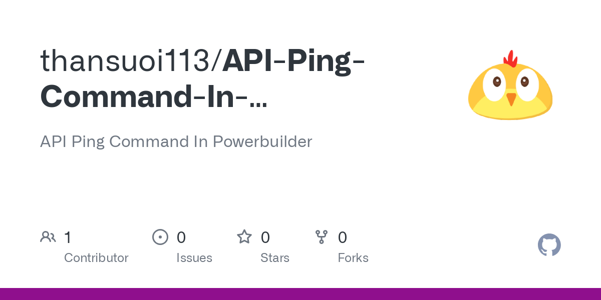 API Ping Command In Powerbuilder