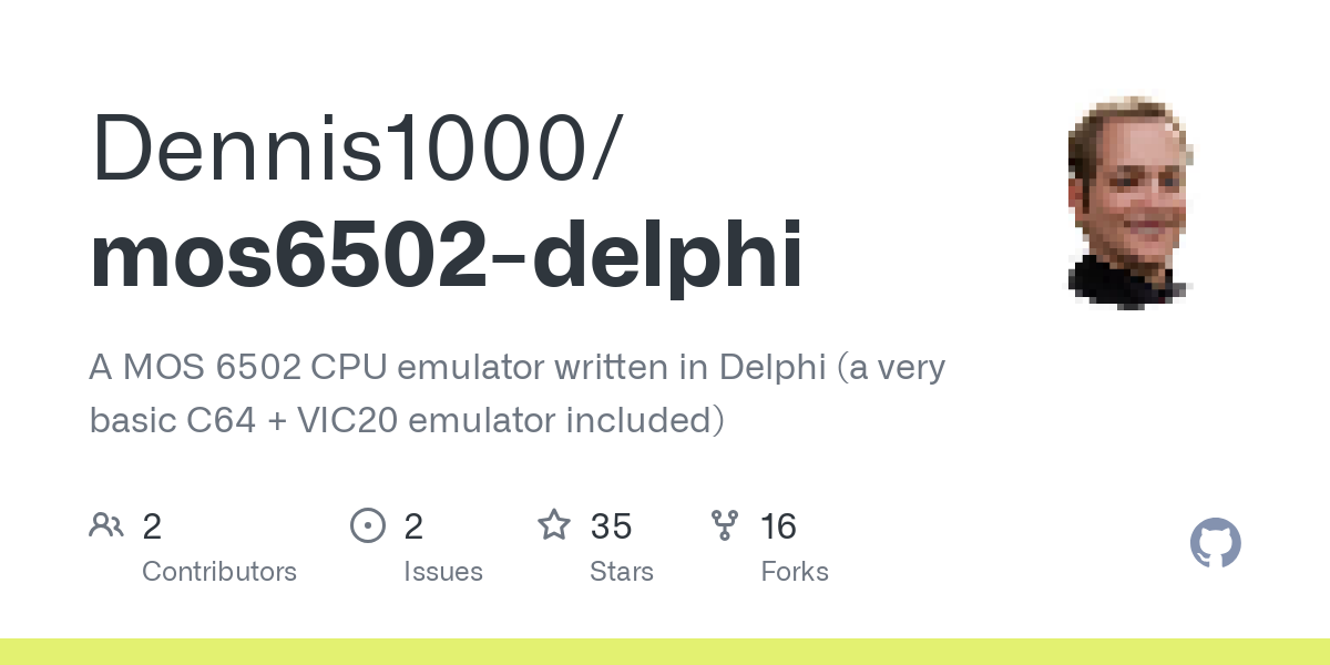 mos6502 delphi