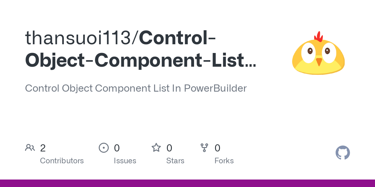 Control Object Component List In PowerBuilder
