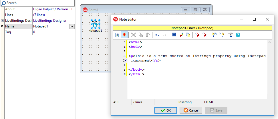 Uso de bloc de notas