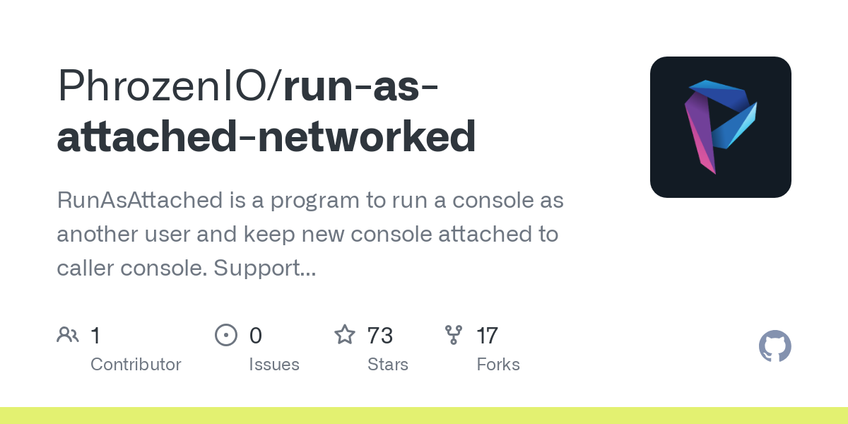 run as attached networked