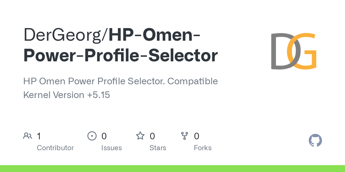 HP Omen Power Profile Selector