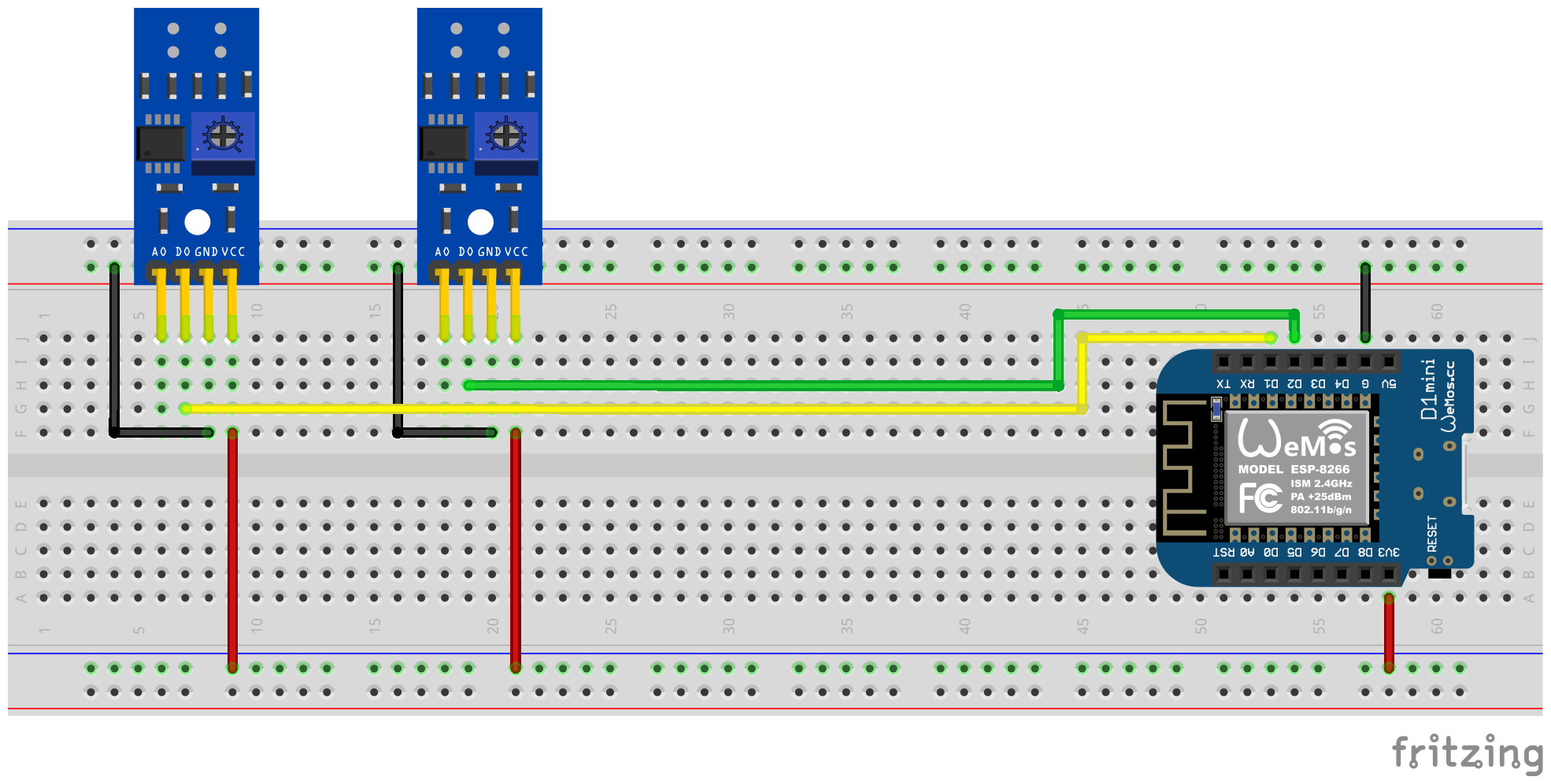 Plano de comutação de plug-in (2 módulos TCRT5000)