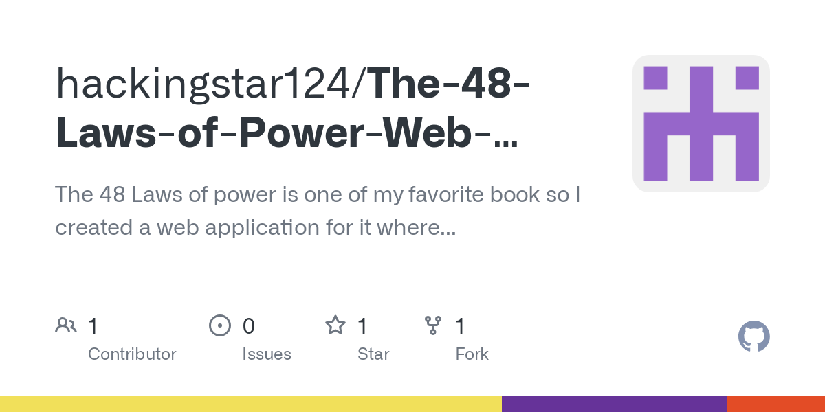 The 48 Laws of Power Web Application