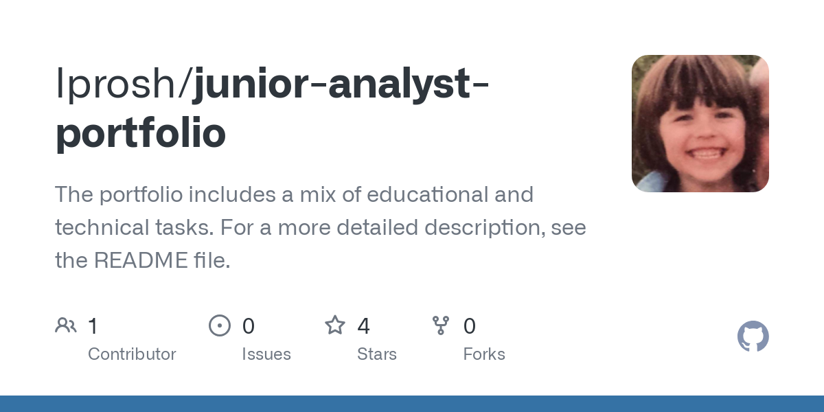 junior analyst portfolio