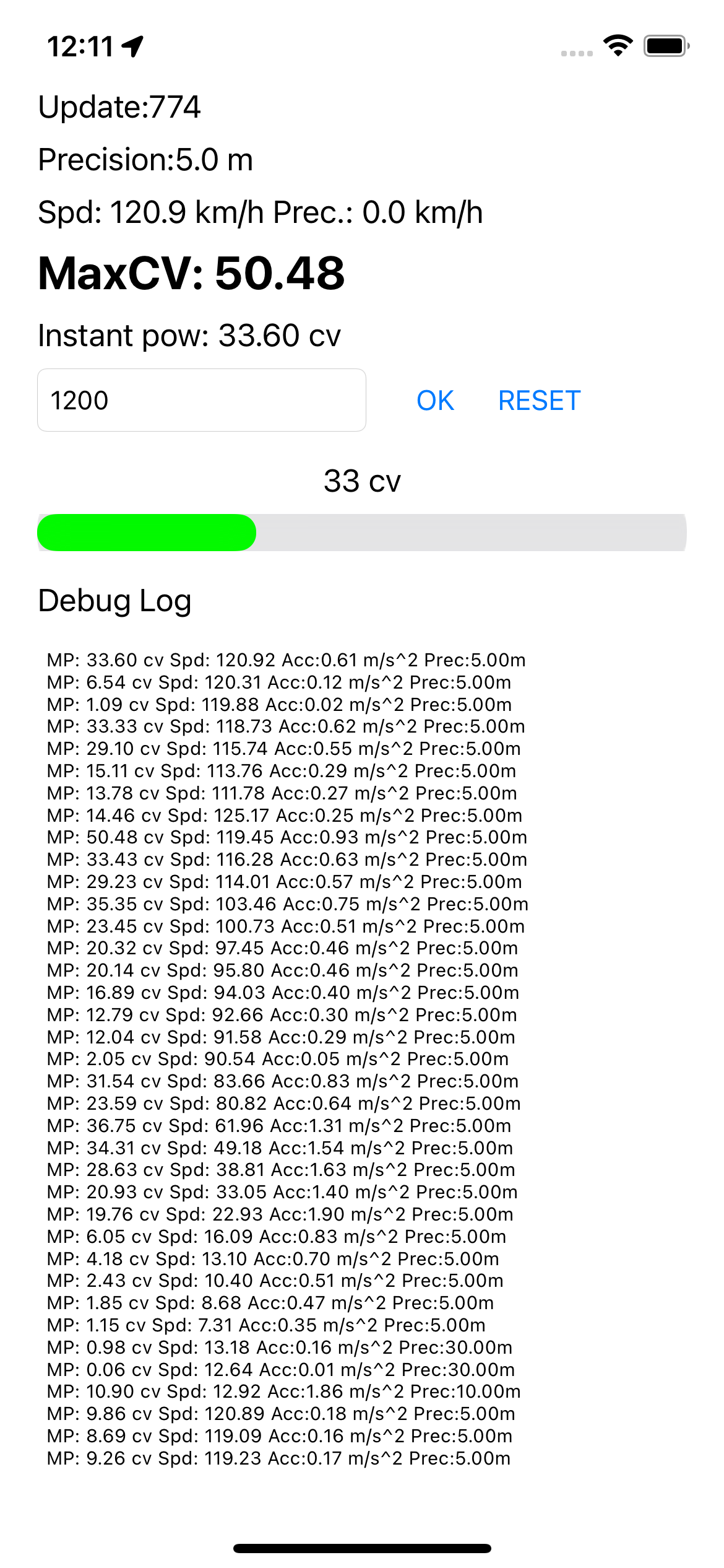 Amostra de captura de tela do emulador