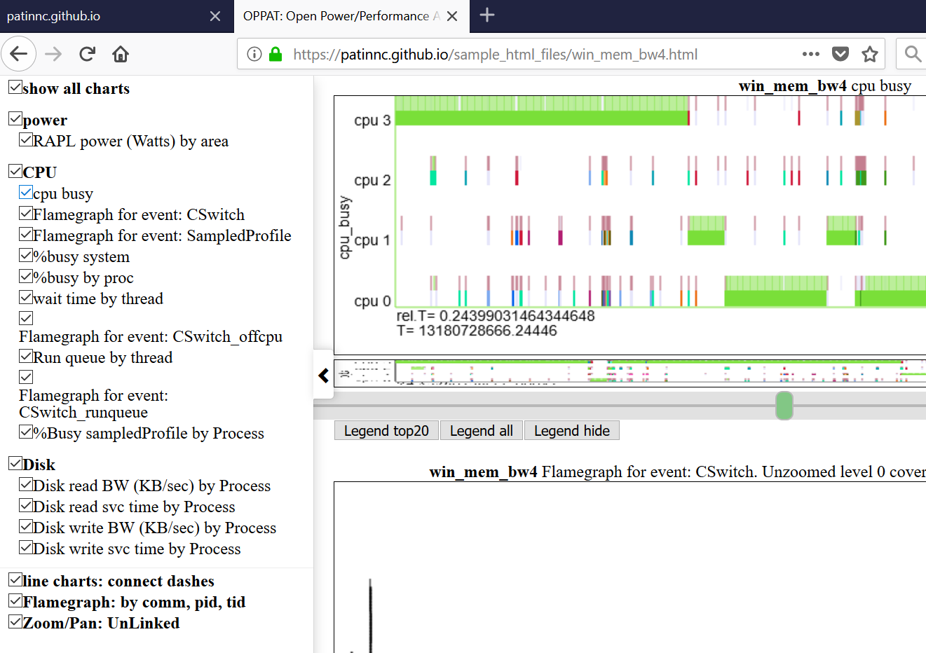 Crega de barra de barras Nav