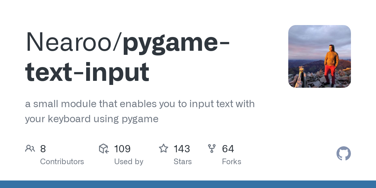 pygame text input