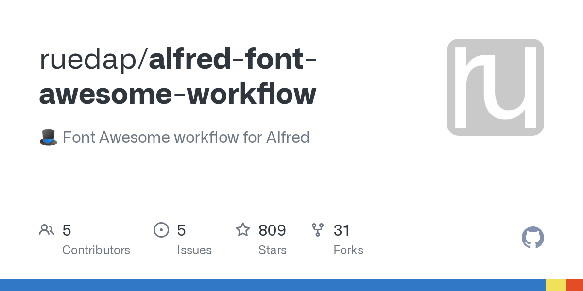 alfred font awesome workflow
