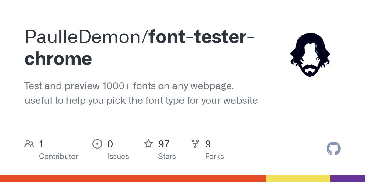 font tester chrome