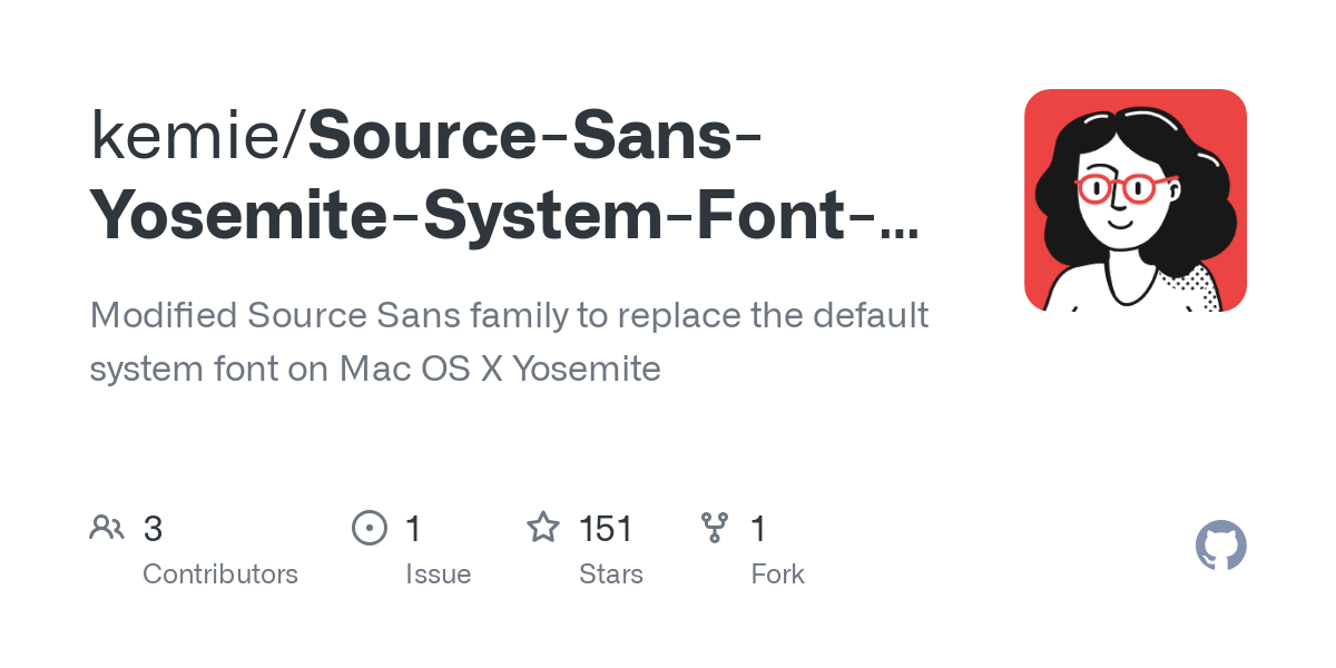 Source Sans Yosemite System Font Replacement