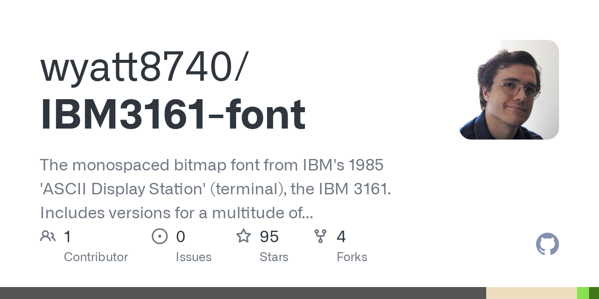 IBM3161 font