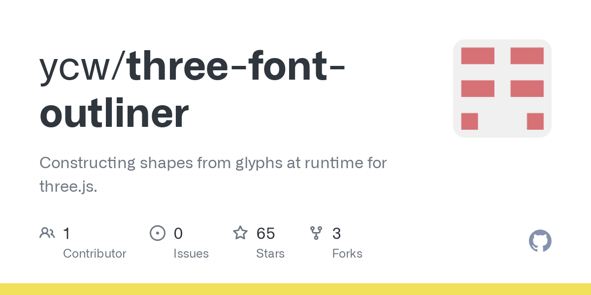 three font outliner