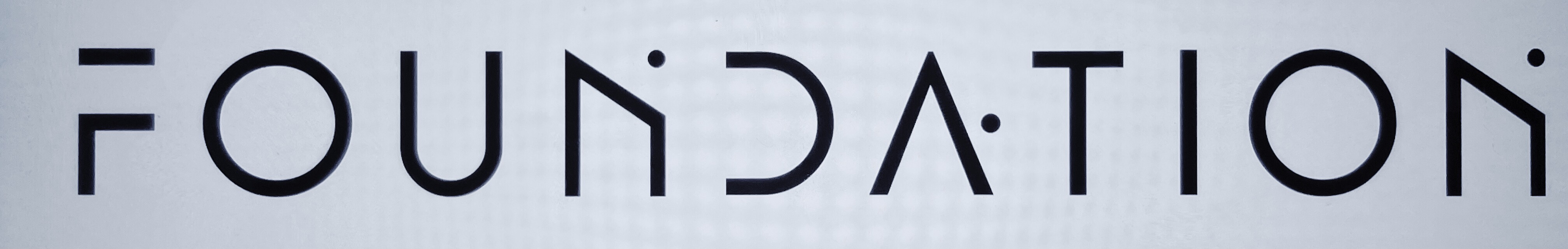 An alternate version of the Foundation logo, with slightly different A and N designs, no dot for the Os and an interrupted stem in the F, which does not extend to the top arm An alternate version of the Foundation logo, with different F, A and N designs and no dot for the O