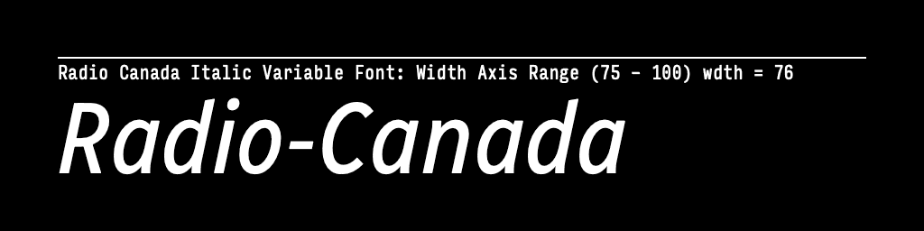 Width axis italic example animation