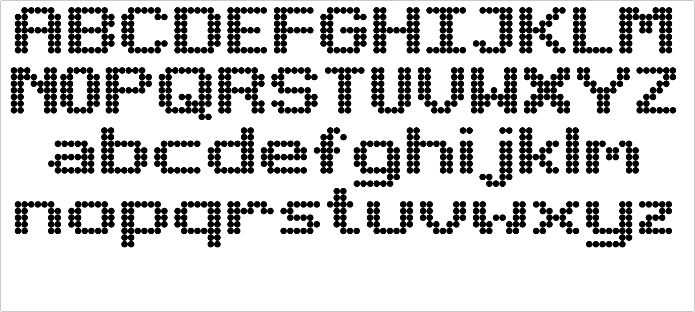 Dot Matrix Bold font
