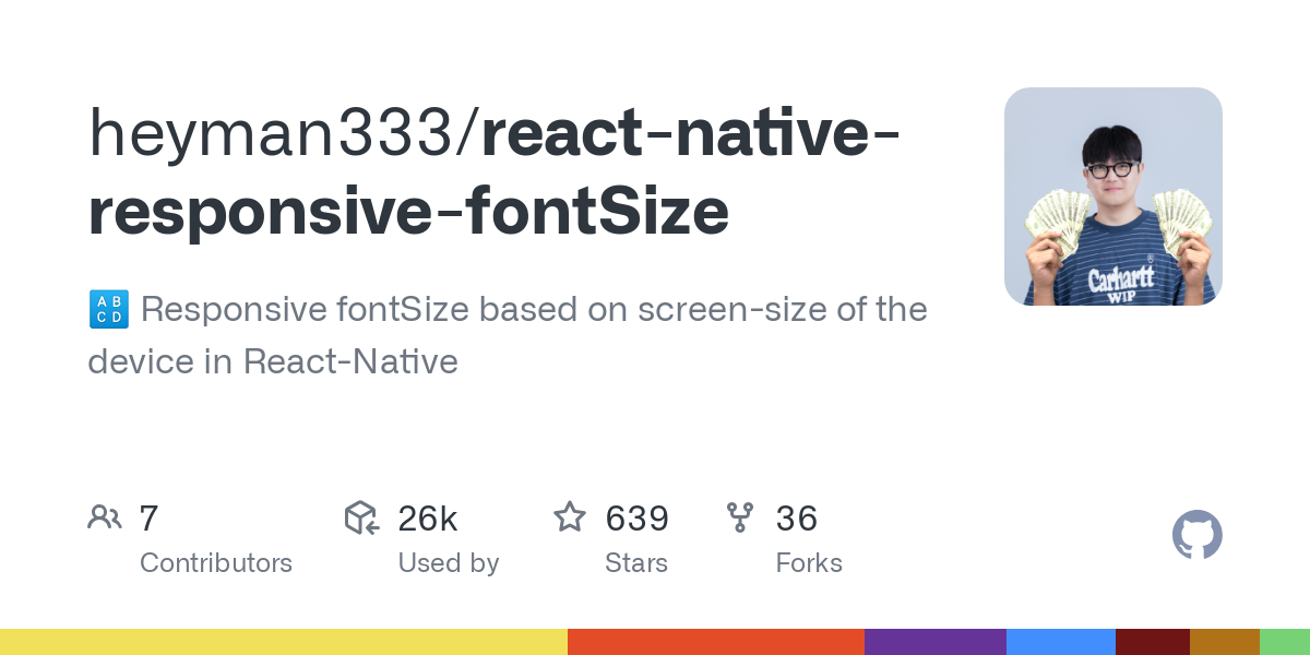 react native responsive fontSize