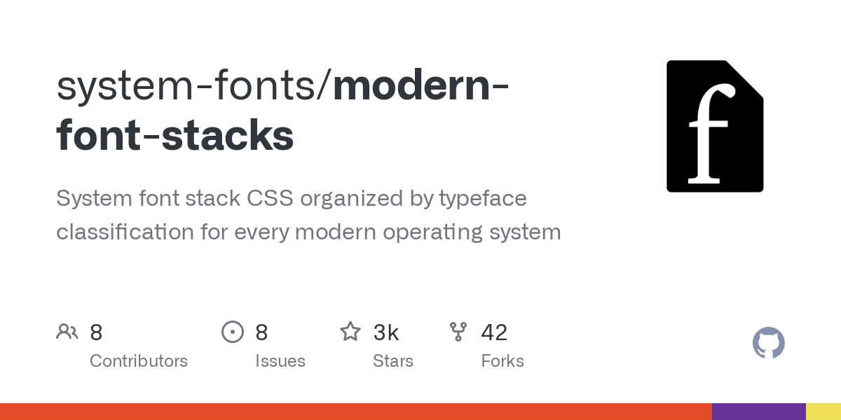 modern font stacks