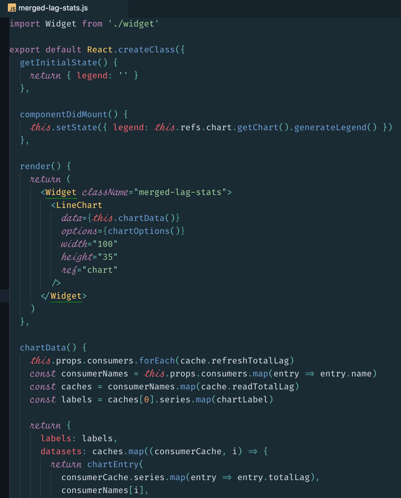 Screenshot of JSX