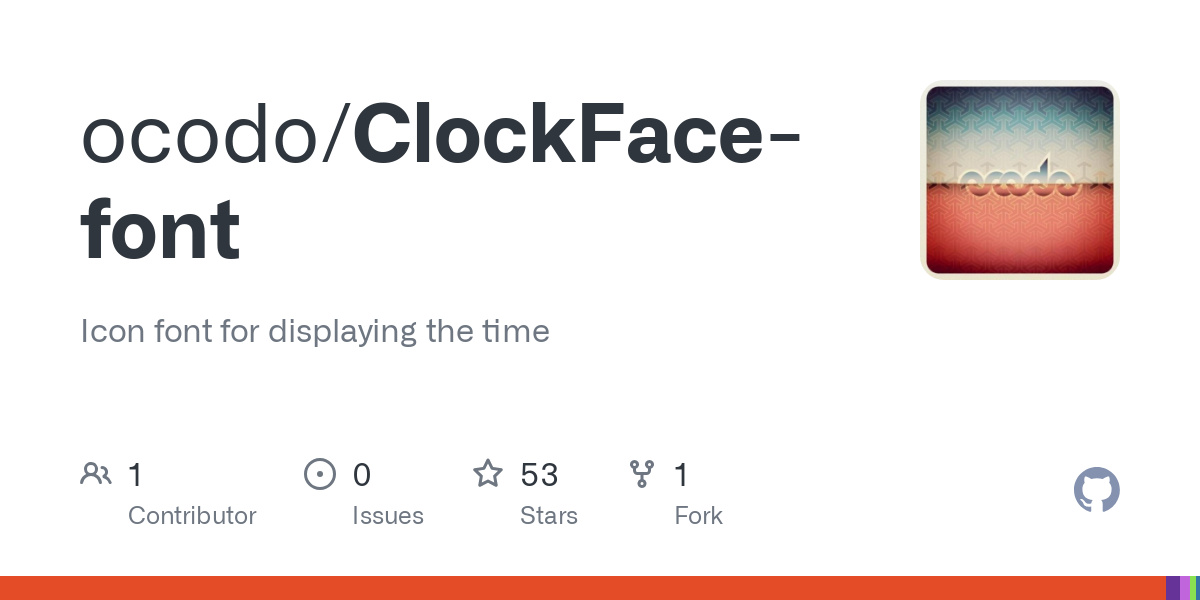 ClockFace font