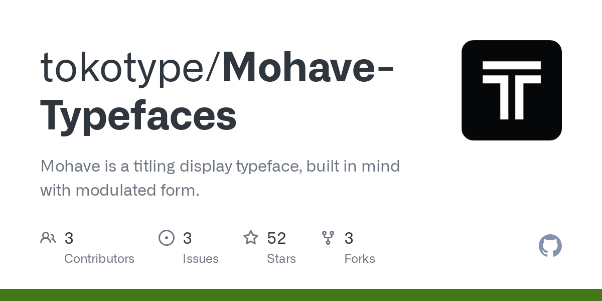 Mohave Typefaces