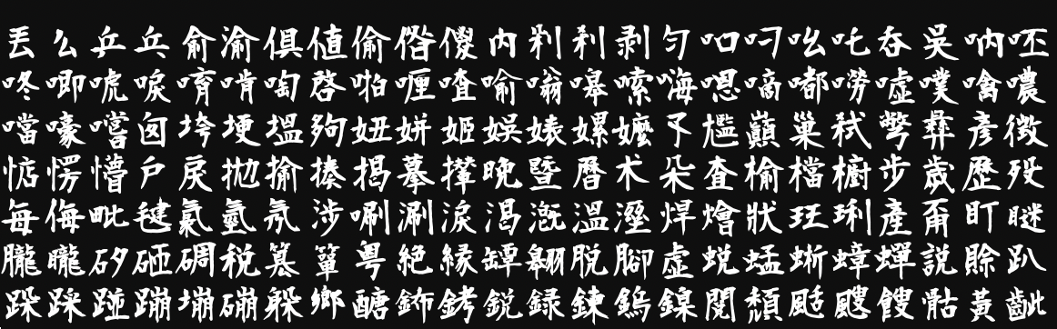 Magnificent brush font